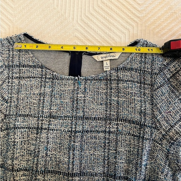 Speechless Blue and White Textured Dress - Picture 9 of 12